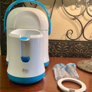 The First Years Night Cravings Bottle Warmer & Cooler, Blue/White